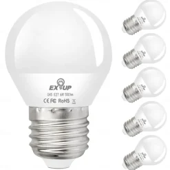 12pcs 6pcs 6W LED Globe Light Bulb 600lm E27 E26 G45 20 LED Beads SMD 2835 60W Halogen Equivalent Warm Cold White 110-240V
