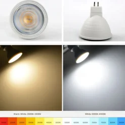 20pcs 10pcs 6W Spotlight Track LED Light Bulb 600lm GU10 MR16 6LED Beads SMD 60W Halogen Equivalent Dimmable Warm Cold White 220-240V
