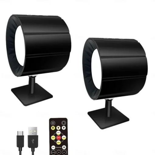 1/2pcs Picture Light LED Wall Mounted Lights with Remote, Sensor Puck Lamp Rechargeable Battery Operated, Tri-Color Dimmable Magnetic 360° Rotation Cordless Light for Bedroom Bedside