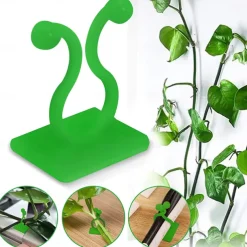 20pcs Plant Climbing Wall Fixture Clips, Vine Fixer Invisible Self-Adhesive Hook Plant Vine Traction Wall Vines Fixture Wall Sticky Hook Vines Fixing Clip Vines Holder