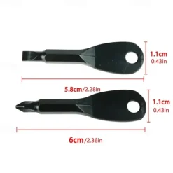 2pcs Portable Phillips & Slotted Screwdriver Key Ring Set - Multi-Functional Mini Pocket Repair Tool Gadget for Camping Accessories