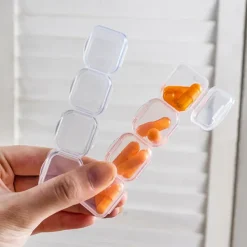 1PCS Portable Transparent Jewelry Box Earrings Necklace Earring Plate Color Storage Box Small And Exquisite Earrings Anti Oxidation Box