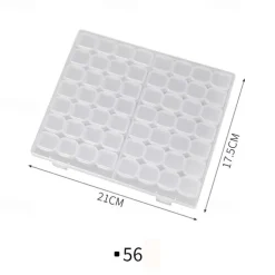 1PCS Portable Transparent Jewelry Box Earrings Necklace Earring Plate Color Storage Box Small And Exquisite Earrings Anti Oxidation Box