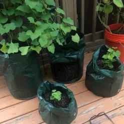 4pcs Potato Grow Bags 10 Gallon Grow Bags With Flap And Handles Plant Container Planter Pot For Potato Tomato And Vegetables Green