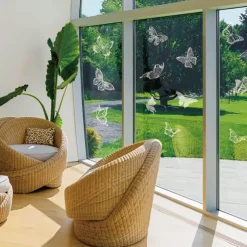 24pcs prevent birds from hitting windows sticker doors and windows pasted with large electrostatic butterflies