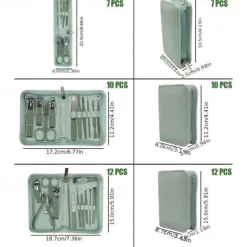 22pcs Professional Nail Clippers Pedicure Kit Stainless Steel Toenails Nail Files Ear Spoon, Grooming Kit For Travel