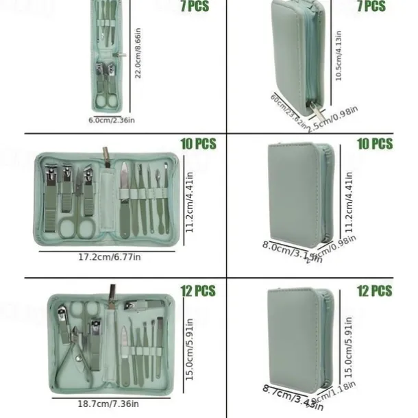 22pcs Professional Nail Clippers Pedicure Kit Stainless Steel Toenails Nail Files Ear Spoon, Grooming Kit For Travel