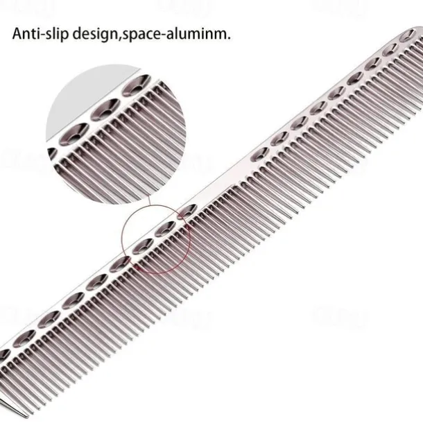 4pcs Professional Stainless Steel Comb Space Aluminum Comb For All Hair Types Hair Styling Comb Fine Cutting Comb Rat Tail Comb Detangling Comb
