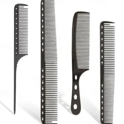 4pcs Professional Stainless Steel Comb Space Aluminum Comb For All Hair Types Hair Styling Comb Fine Cutting Comb Rat Tail Comb Detangling Comb
