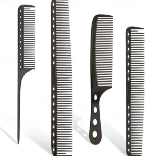 4pcs Professional Stainless Steel Comb Space Aluminum Comb For All Hair Types Hair Styling Comb Fine Cutting Comb Rat Tail Comb Detangling Comb