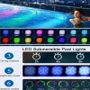 2pcs Rechargeable Submersible Pool LED Light with Remote Control, LED Underwater Light Multicolor LED Diving Pool Light USB Timer Color Changing Aquarium Fish Tank Night Light