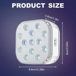 2pcs Rechargeable Submersible Pool LED Light with Remote Control, LED Underwater Light Multicolor LED Diving Pool Light USB Timer Color Changing Aquarium Fish Tank Night Light