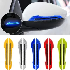 2pcs Reflective Car Stickers Rearview Mirror Reflective Protection Stickers Decals Safety Warning Anti-collision Universal Car Exterior Accessories