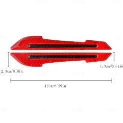 2pcs Reflective Car Stickers Rearview Mirror Reflective Protection Stickers Decals Safety Warning Anti-collision Universal Car Exterior Accessories