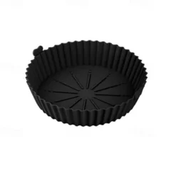 2PCS Reusable Air Fryer Silicone Pot Oven Baking Tray for Pizza Airfryer Silicone Basket Fried Chicken Grill Pan Mat for Kitchen