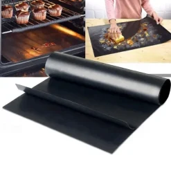 3pcs Reusable Non-stick BBQ Grill Mat 0.08mm Thick PTFE Barbecue Baking Liners Cook Pad Microwave Oven Tool DropShip