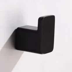 3PCS Robe Hook Wall Mounted Bathroom Towel Hook Black Stainless Steel Vintage Coat Hooks Hanger Single Decorative Bag Key Hat Clothes Rack