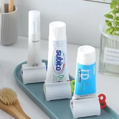 3pcs Rolling Toothpaste Squeezer Tube Squeezer Toothpaste Dispenser Holder Dental Cream Bathroom Manual Syringe Dispenser