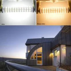 1/2pcs R7S LED Double Ended Aluminum Parts with Cover Halogen Light Household Lighting Bulbs R7S LED 118mm Tube Bulb 78mm Floodlight 220V High Power Working Light Garage Landscape Lighting