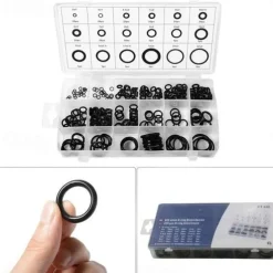 225Pcs Rubber O-Ring Washer Seals Assortment Black For Car 18 Sizes