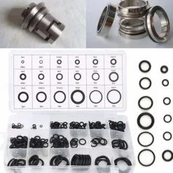 225Pcs Rubber O-Ring Washer Seals Assortment Black For Car 18 Sizes