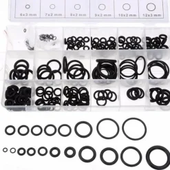 225Pcs Rubber O-Ring Washer Seals Assortment Black For Car 18 Sizes