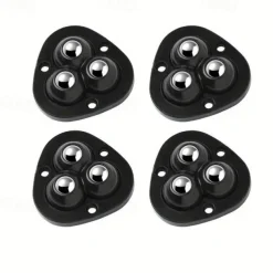 4pcs Self Adhesive Caster Wheels Heavy Duty Swivel Wheels Stainless Steel Paste Universal Wheel 360 Degree Rotation Sticky Pulley For Bins Bottom Storage Box Furniture Trash Can Coffee Table