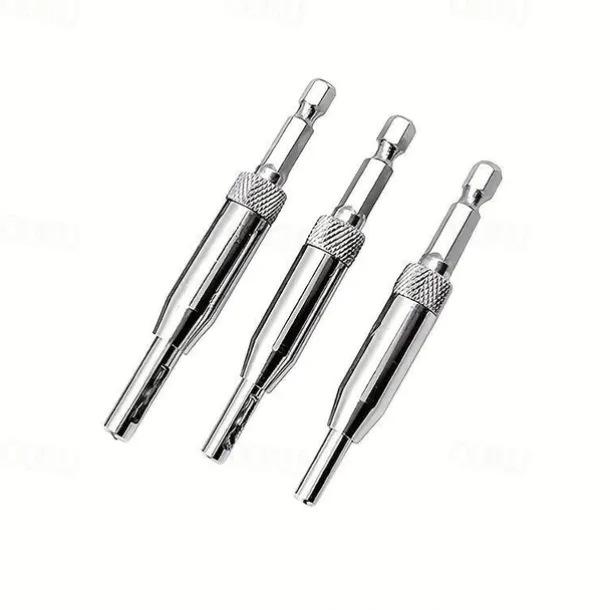 4pcs Self Centering Hinge Drill Bit Set High-speed Steel Woodworking Door Window Hinge Drill Bit Positioning Hole Opener