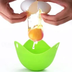 4pcs Set Silicone Egg Poacher Cook Poach Pods Pan Mould Kitchen Tool Baking Poached Cup
