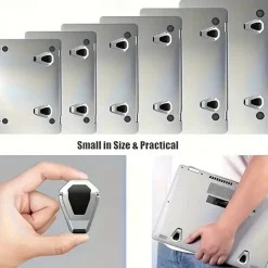 2pcs Shield Laptop Stand Desktop Increase Cooling Stand Invisible Folding Portable Aluminum Alloy Small Bracket