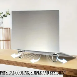 2pcs Shield Laptop Stand Desktop Increase Cooling Stand Invisible Folding Portable Aluminum Alloy Small Bracket