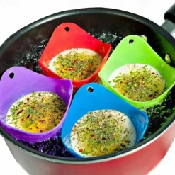 4pcs Silicone Egg Cooker, Kitchen Cooking Tool 2.55x3.54inch