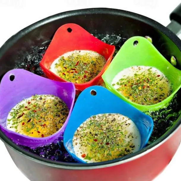 4pcs Silicone Egg Cooker, Kitchen Cooking Tool 2.55x3.54inch