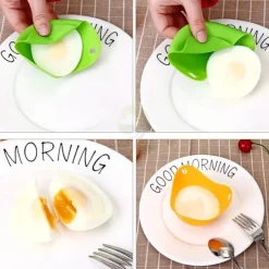 4pcs Silicone Egg Cooker, Kitchen Cooking Tool 2.55x3.54inch