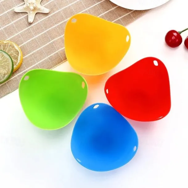 4pcs Silicone Egg Cooker, Kitchen Cooking Tool 2.55x3.54inch