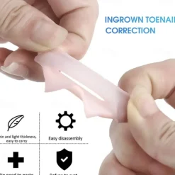 2PCS Silicone Ingrown Toenail Corrector – Invisible Toe Nail Straightening Brace, Pedicure Foot Care Tool for Paronychia Treatment & Nail Healing Protection