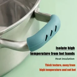 2PCS Silicone Pot Cover, Heat Insulation Pot Ear Clip, Anti Slip, Handle Bracket For Pans Plates, Cooking Tools, Kitchen Accessories