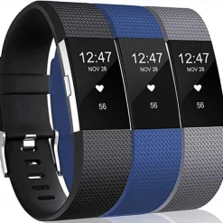 3pcs Small Watch Band for Fitbit Charge 2 Fitbit Sport Band Silicone Wrist Strap