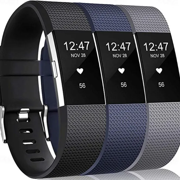 3pcs Small Watch Band for Fitbit Charge 2 Fitbit Sport Band Silicone Wrist Strap