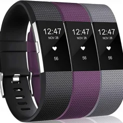 3pcs Small Watch Band for Fitbit Charge 2 Fitbit Sport Band Silicone Wrist Strap