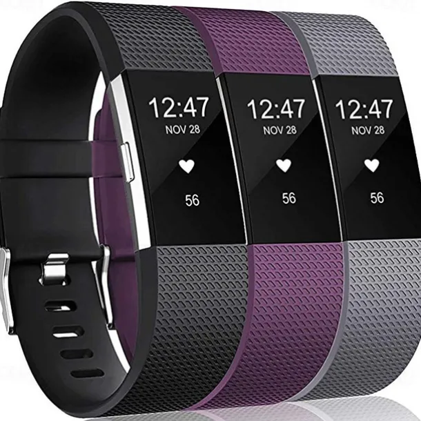 3pcs Small Watch Band for Fitbit Charge 2 Fitbit Sport Band Silicone Wrist Strap