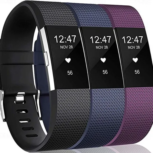 3pcs Small Watch Band for Fitbit Charge 2 Fitbit Sport Band Silicone Wrist Strap