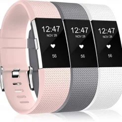 3pcs Small Watch Band for Fitbit Charge 2 Fitbit Sport Band Silicone Wrist Strap
