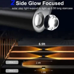 1/2pcs Solar Deck Lights LED Outdoor Step Lights Courtyard Lights Garden Wall Railings Decorative Layout Household Waterproof Stairs Foot Step Lights