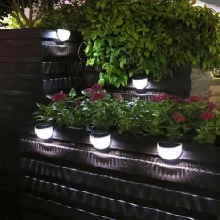 2/4pcs Solar Fence Light Outdoor Waterproof Wall Lights Solar Step Lights for Patio Fence Yard Garden Garage Deck Stairway Gate