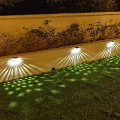 2/4pcs Solar Fence Light Outdoor Waterproof Wall Lights Solar Step Lights for Patio Fence Yard Garden Garage Deck Stairway Gate