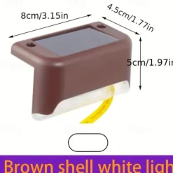 16pcs Solar Garden Step Stair Lights, Durable Waterproof Stair Deck Decor - Bright Aisle, Wall & Rail Illumination for Household Gardens, Energ Saving Outdoor Lighting Solution