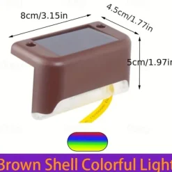 16pcs Solar Garden Step Stair Lights, Durable Waterproof Stair Deck Decor - Bright Aisle, Wall & Rail Illumination for Household Gardens, Energ Saving Outdoor Lighting Solution