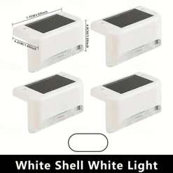 16pcs Solar Garden Step Stair Lights, Durable Waterproof Stair Deck Decor - Bright Aisle, Wall & Rail Illumination for Household Gardens, Energ Saving Outdoor Lighting Solution