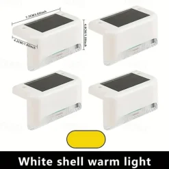 16pcs Solar Garden Step Stair Lights, Durable Waterproof Stair Deck Decor - Bright Aisle, Wall & Rail Illumination for Household Gardens, Energ Saving Outdoor Lighting Solution